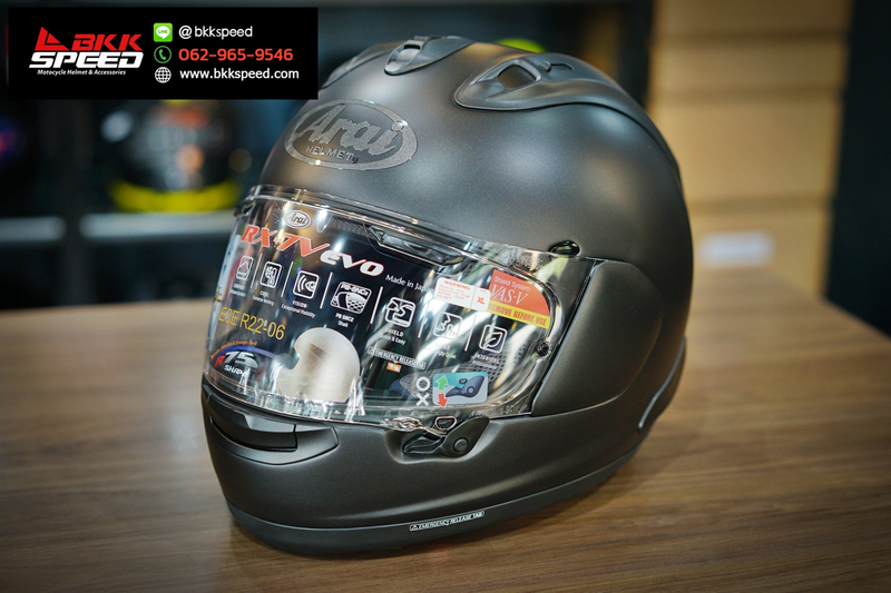 รูปสินค้าหมวกกันน็อคเต็มใบ แบรนด์ ARAI รุ่น ARAI RX-7V EVO ลาย/สี RX7V EVO Black Frost สำหรับขี่มอเตอร์ไซค์ มุมด้านข้าง จาก BKKSPEED